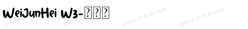 WeiJunHei W3字体转换